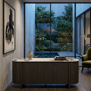   Brown Oak 5-Door Sideboard | Oroa.com