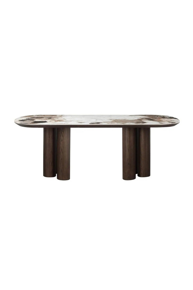 Brown Ceramic Oval Dining Table | Richmond Interiors Langford | Oroa.com