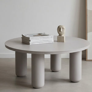   Beige Round Outdoor Coffee Table | Oroa.com