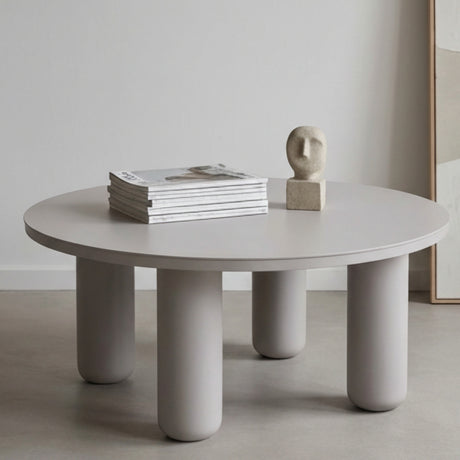   Beige Round Outdoor Coffee Table | Oroa.com