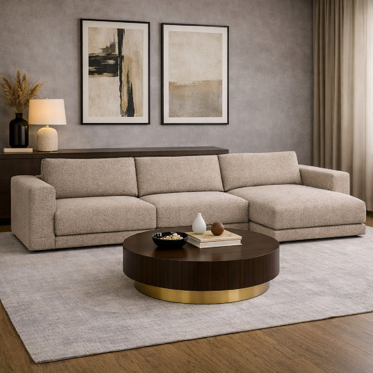   Brown Minimalist Sofa | Oroa.com
