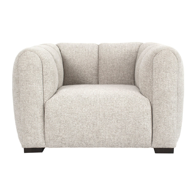 Modern European furniture - Cream Channeled Lounge Chair - www.oroa.com