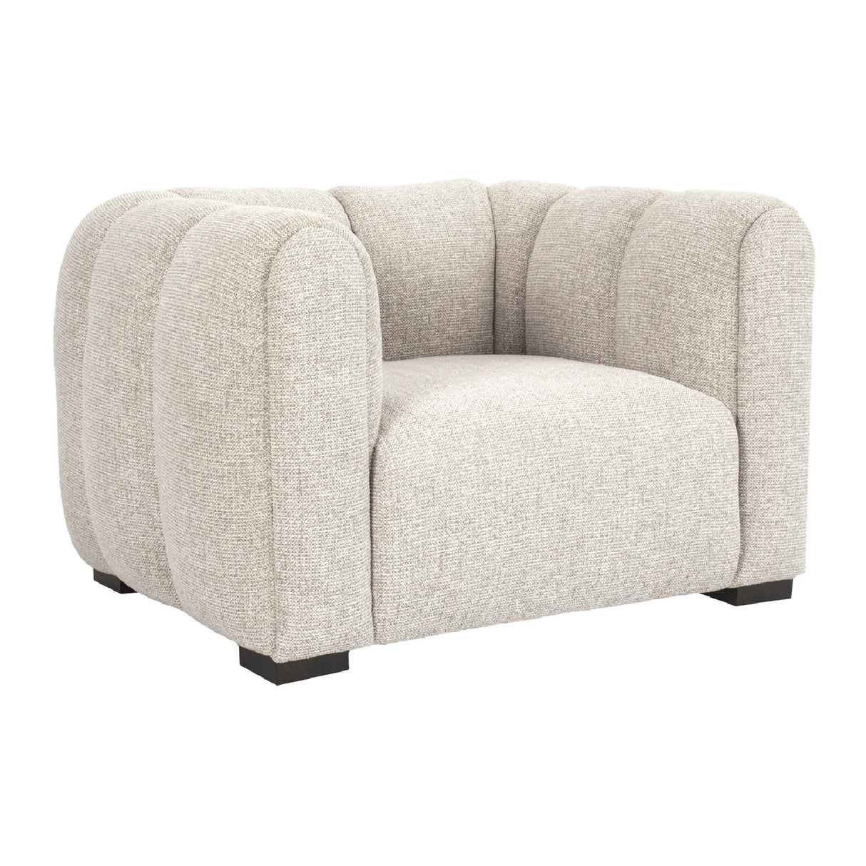  Modern European furniture - Cream Channeled Lounge Chair - www.oroa.com | Oroa.com