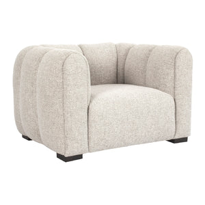   Modern European furniture - Cream Channeled Lounge Chair - www.oroa.com | Oroa.com