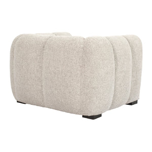   Modern European furniture - Cream Channeled Lounge Chair - www.oroa.com | Oroa.com