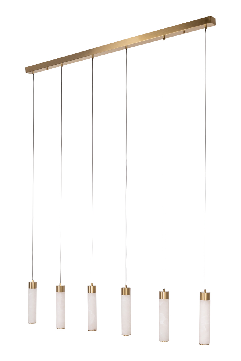 Modern European furniture - 6-Light Alabaster Linear Chandelier - www.oroa.com