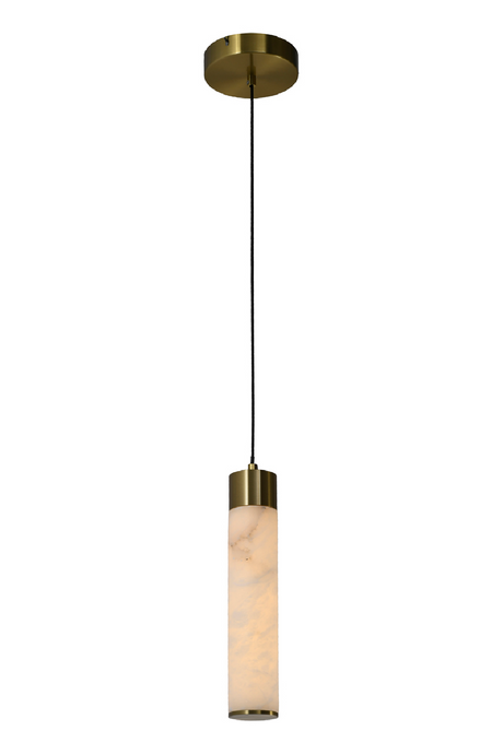 Modern European furniture - White Tubular Alabaster Chandelier - www.oroa.com