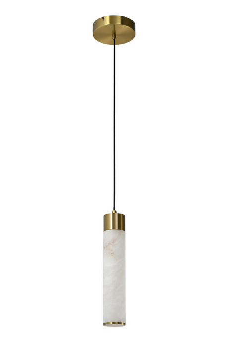 Modern European furniture - White Tubular Alabaster Chandelier - www.oroa.com