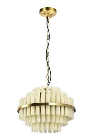 Modern or European furniture - White Alabaster Inspired Chandelier - link to oroa.com