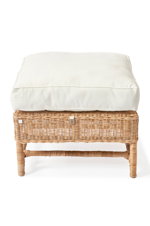 Cushioned Rattan Ottoman | Rivièra Maison Nicolas | Oroa.com