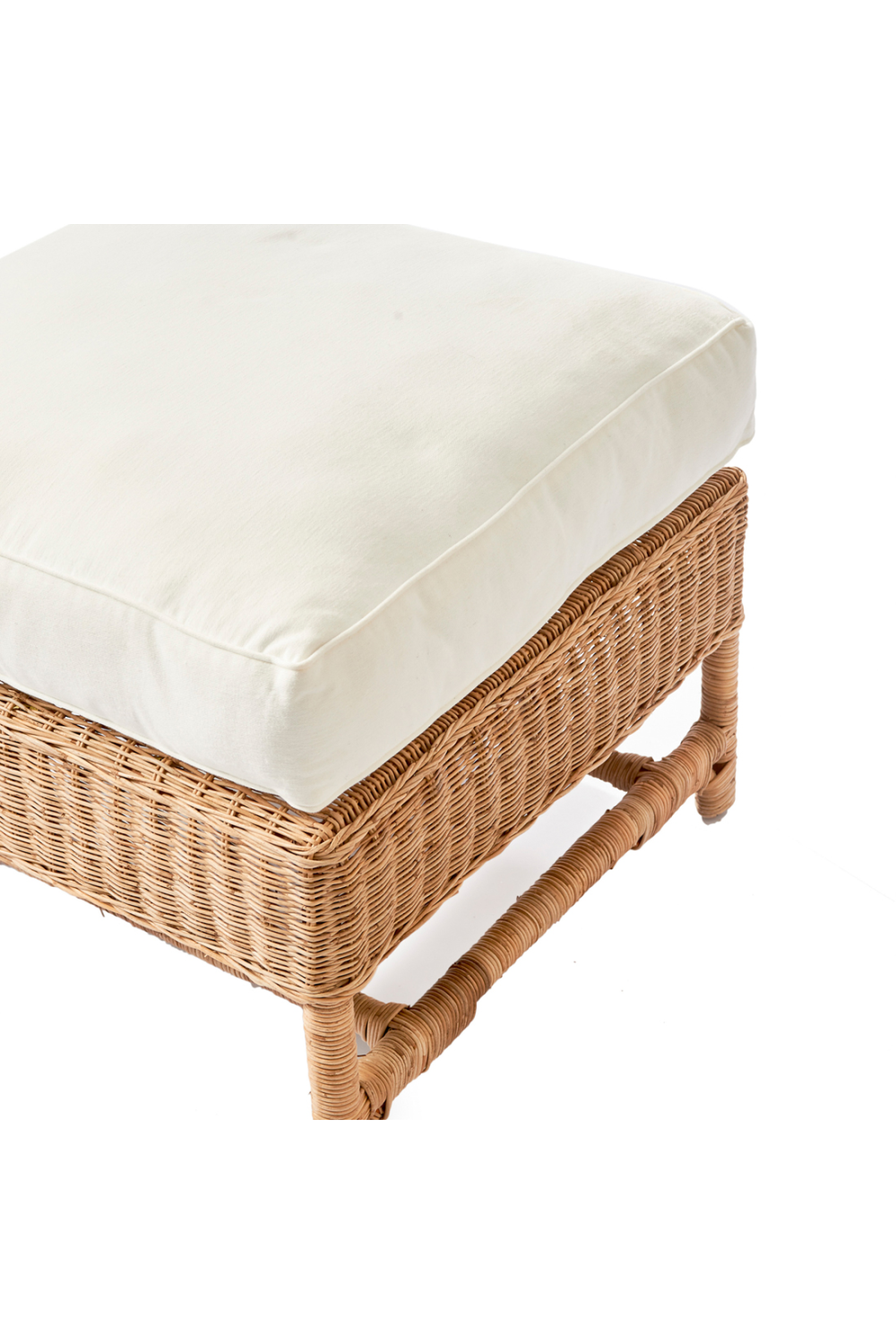 Cushioned Rattan Ottoman | Rivièra Maison Nicolas | Oroa.com