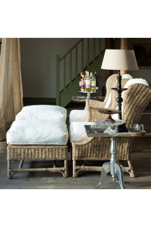 Cushioned Rattan Ottoman | Rivièra Maison Nicolas | Oroa.com