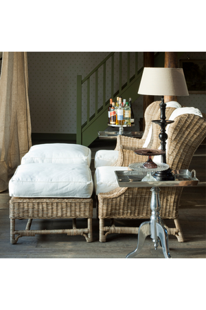 Cushioned Rattan Ottoman | Rivièra Maison Nicolas | Oroa.com