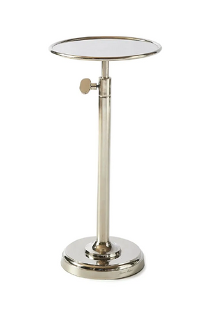 Silver Adjustable Pedestal Side Table | Rivièra Maison Venice | Oroa.com