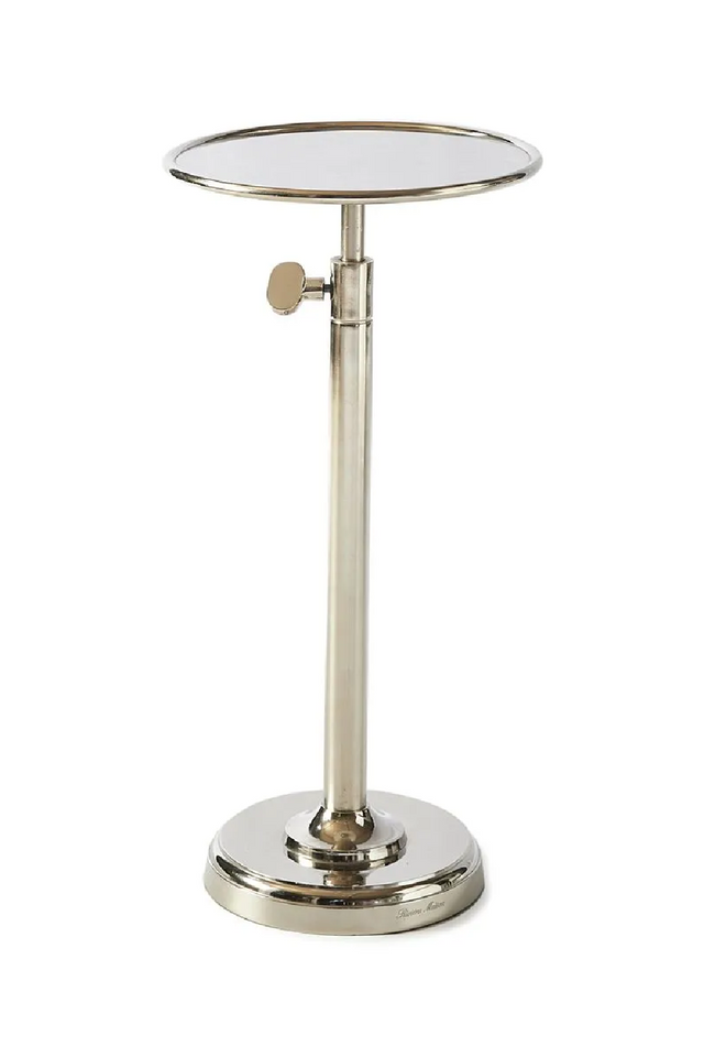 Silver Adjustable Pedestal Side Table | Rivièra Maison Venice | Oroa.com