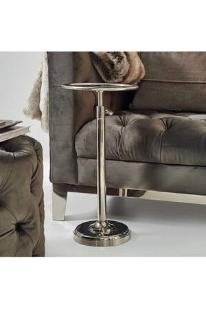 Silver Adjustable Pedestal Side Table | Rivièra Maison Venice | Oroa.com