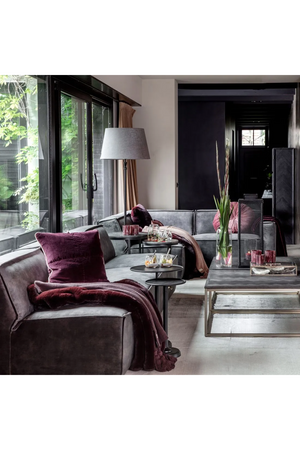 Black Aluminum Pedestal End Table | Rivièra Maison Venice | Oroa.com