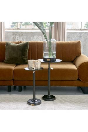 Black Aluminum Pedestal End Table | Rivièra Maison Venice | Oroa.com