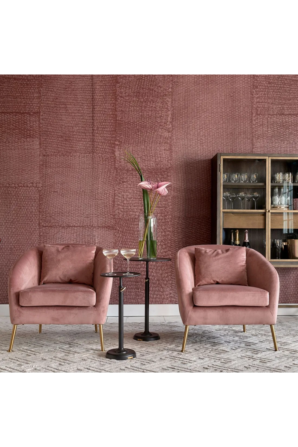 Black Aluminum Pedestal End Table | Rivièra Maison Venice | Oroa.com