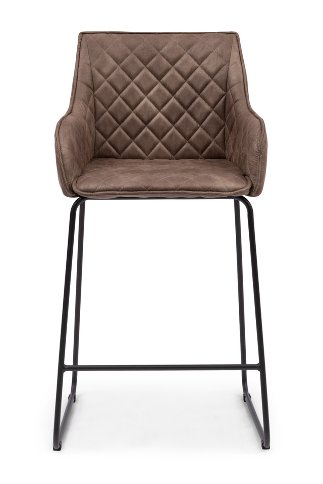 Quilted Leather Counter Stool | Rivièra Maison Frisco Drive | Oroa.com