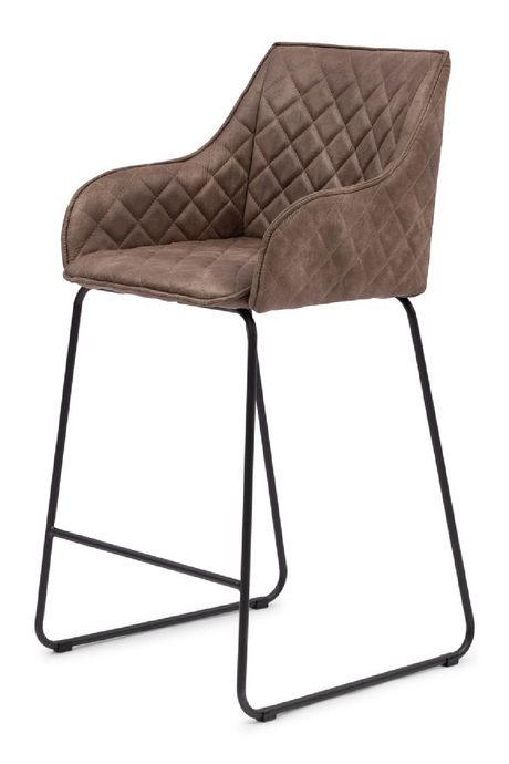 Quilted Leather Counter Stool | Rivièra Maison Frisco Drive | Oroa.com