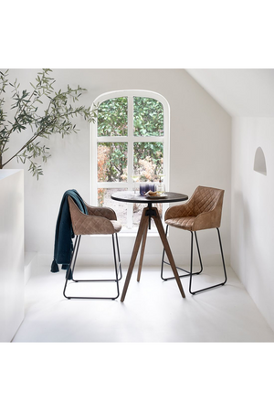 Quilted Leather Counter Stool | Rivièra Maison Frisco Drive | Oroa.com