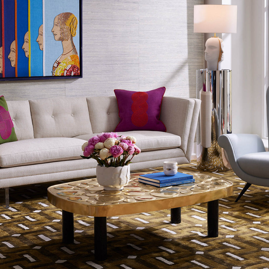 Pebble-Patterned Brass Cocktail Table | Jonathan Adler Reform | Oroa.com