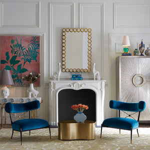   Velvet Klismos Lounge Chair | Oroa.com