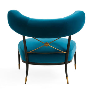  Velvet Klismos Lounge Chair | Oroa.com