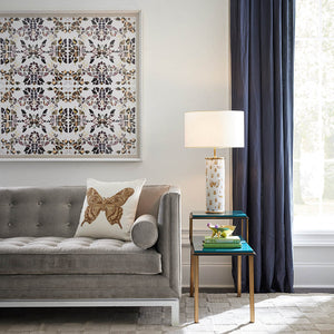   Teal Lacquered Telephone Table | Oroa.com