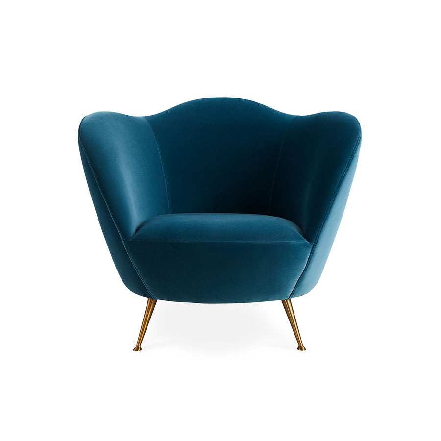 Wave Top Velvet Lounge Chair | Jonathan Adler Ripple | Oroa.com