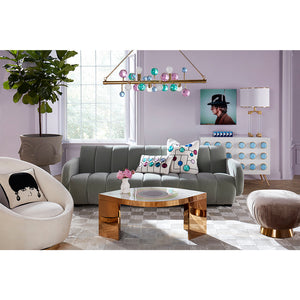 Multicolored Orbs Six-Light Linear Chandelier | Jonathan Adler Globo | Oroa.com