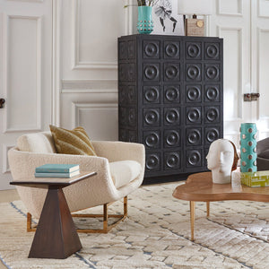 Brass Base Velvet Lounge Chair | Jonathan Adler Beaumont | Oroa.com