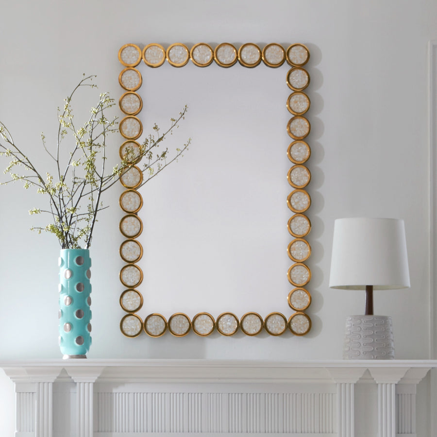 Polished Brass Circles Mirror | Jonathan Adler Rings