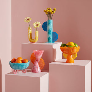 Marbleized Cylinder Vase | Jonathan Adler Mustique | Oroa.com