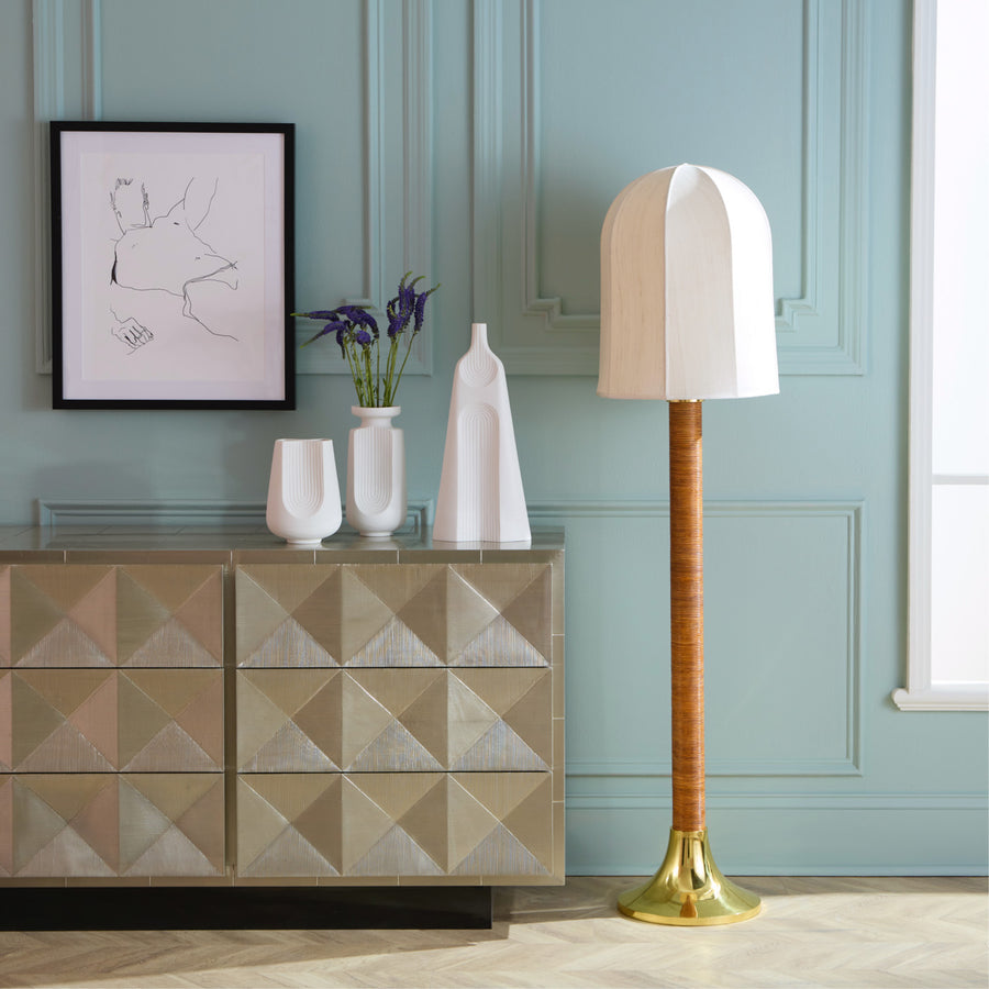 Nickel-Plated 6-Drawer Dresser | Jonathan Adler Talitha | Oroa.com