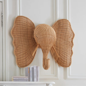 Animal Head Wicker Wall Art | Jonathan Adler Elephant | Oroa.com