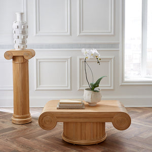 Hand-Coiled Reeds Pedestal | Jonathan Adler Riviera Capital | Oroa.com