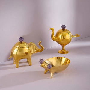 Amethyst Sphere Gold Box | Jonathan Adler Elephant | Oroa.com