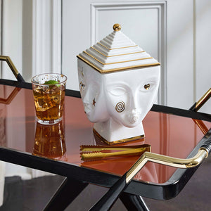 Painted Glass Bar Cart | Jonathan Adler Trocadero | Oroa.com