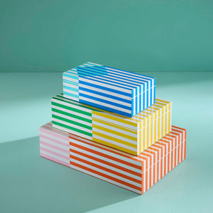 Multicolored Stripes Lacquer Box S | Jonathan Adler Copenhagen | Oroa.com