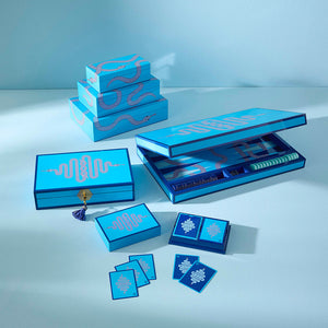 Blue Lacquer Backgammon Set | Jonathan Adler Eden | Oroa.com