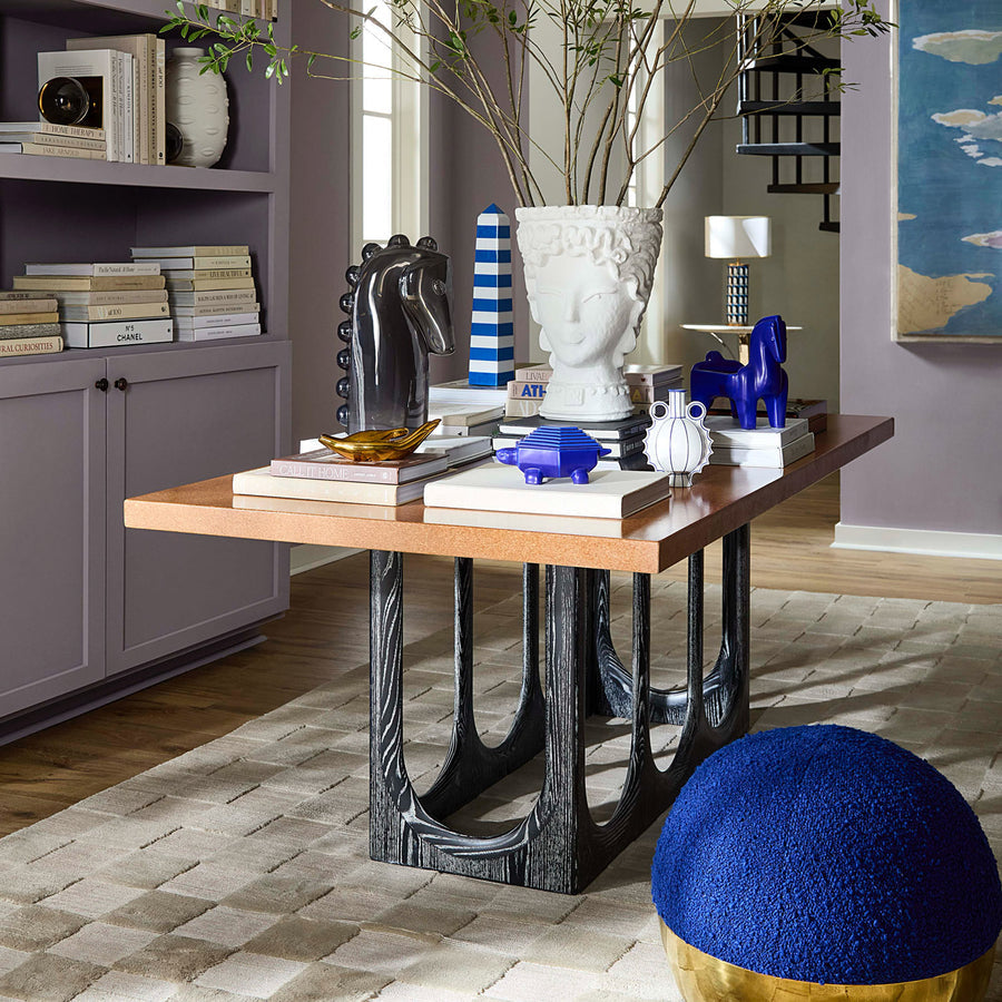 Blue Stoneware Bowl | Jonathan Adler Cobalt Horse | Oroa.com