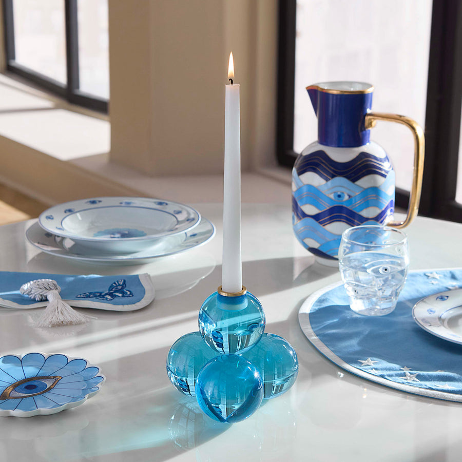 Blue Spheres Candle Holder | Jonathan Adler Globo | Oroa.com