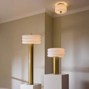 Stacked White Glass Ceiling Lamp | Jonathan Adler Alphaville | Oroa.com