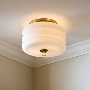 Stacked White Glass Ceiling Lamp | Jonathan Adler Alphaville | Oroa.com