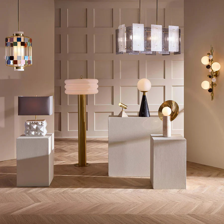 Conical Black Marble Table Lamp | Jonathan Adler Apex | Oroa.com