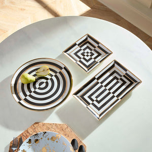 Porcelain Round Serving Tray | Jonathan Adler Op Art | Oroa.com