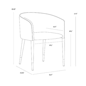   Modern European furniture - Fabric & Leather Dining Armchair - www.oroa.com | Oroa.com