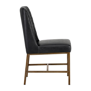   Modern European furniture - Diamond-Stitched Leather-Inspired Dining Chairs (2) - www.oroa.com | Oroa.com